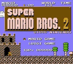 『スーパーマリオブラザーズ2』（ファミリーコンピュータ ディスクシステム）