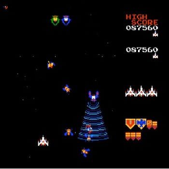 『ギャラガ』(ファミリーコンピュータ)