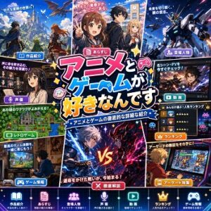 アニメやゲームが好きなんです♪