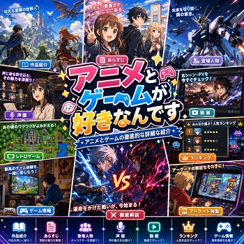 アニメやゲームが好きなんです♪