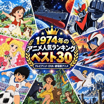 1974年のアニメの人気ランキングベスト30