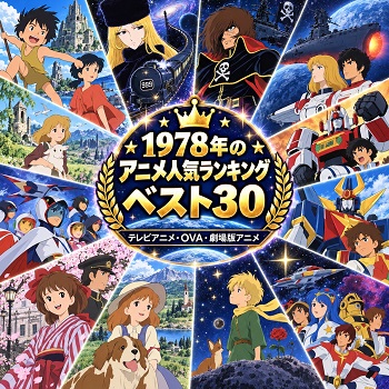 1978年のアニメの人気ランキングベスト30