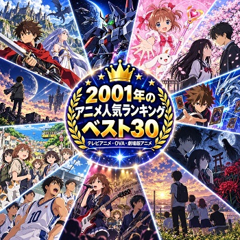 2001年のアニメの人気ランキングベスト30