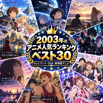 2003年のアニメの人気ランキングベスト30