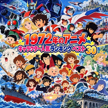 1972年のアニメキャラクターの人気ランキングベスト30