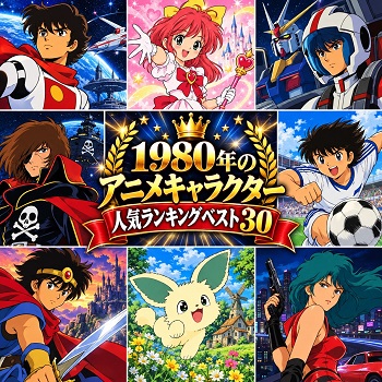1980年のアニメキャラクターの人気ランキングベスト30