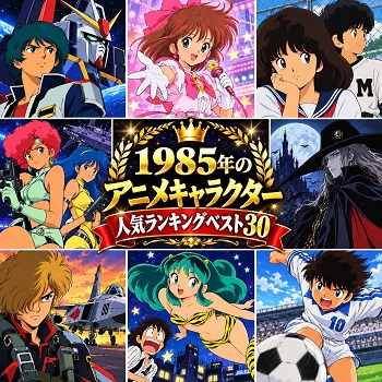 1985年のアニメキャラクターの人気ランキングベスト30