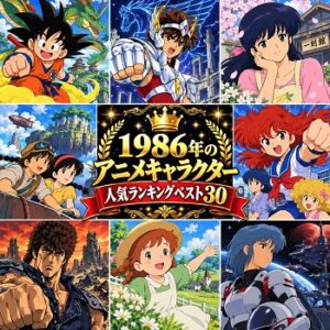 1986年のアニメキャラクターの人気ランキングベスト30