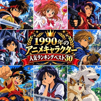 1990年のアニメキャラクターの人気ランキングベスト30