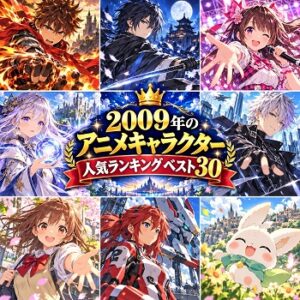 2009年のアニメキャラクターの人気ランキングベスト30