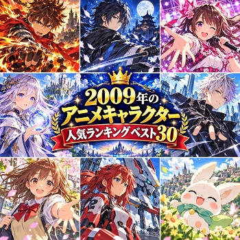 2009年のアニメキャラクターの人気ランキングベスト30
